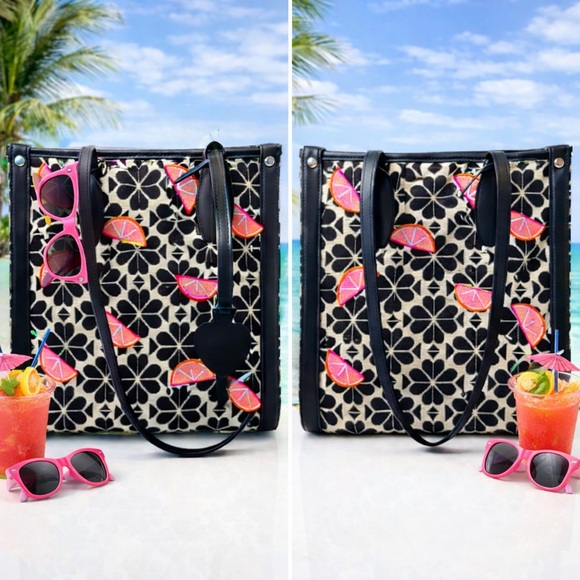 Handbags - Kate Spade New York Grapefruit Jacquard Tote - LIKE NEW CONDITION!
